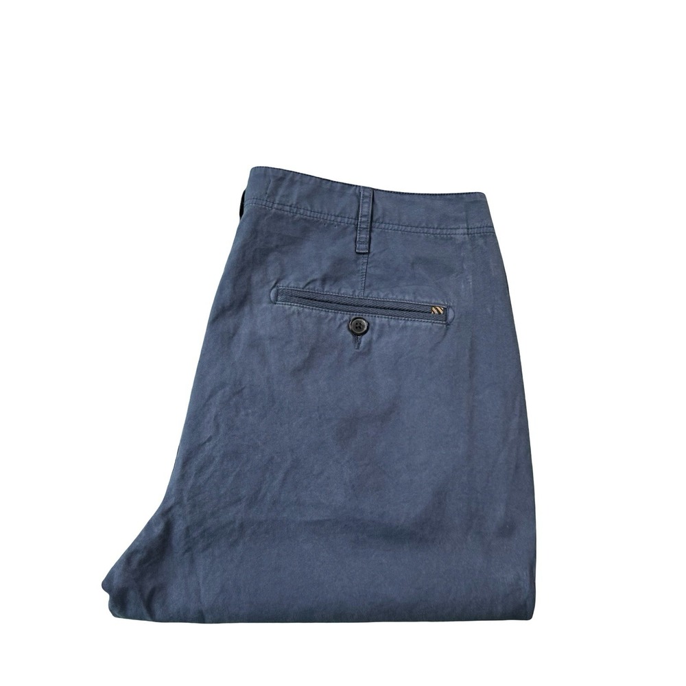Billy Reid Blue Cotton Blend Flat Front Mens Chino Pant Size 32X30